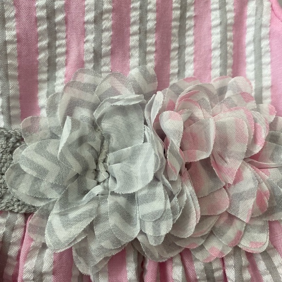 Marmellata Girls, Pink Seersucker Dress, Barbiecore, Size 18M - Picture 6 of 9
